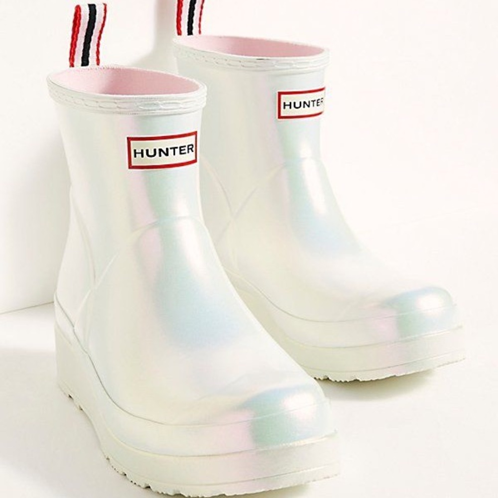 Hunter Play Short Nebula Wellies Shoe Boots- size 7